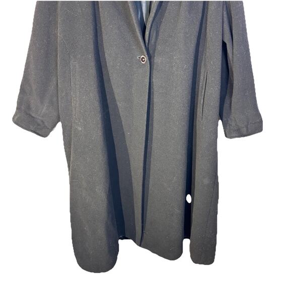 Cinzia Rocca Italy Wool Coat Black Womens Collared Overcoat Size US 8 - Picture 3 of 8